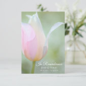 Pastel Tulip Spring Begrafenis Memorial Sympathie Bedankkaart (Staand voorkant)