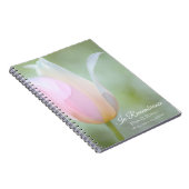 Pastel Tulip Spring Funeral Memorial Gastboek Notitieboek (Rechterzijde)