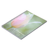 Pastel Tulip Spring Funeral Memorial Gastboek Notitieboek (Linkerzijde)