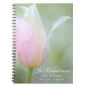 Pastel Tulip Spring Funeral Memorial Gastboek Notitieboek (Voorkant)