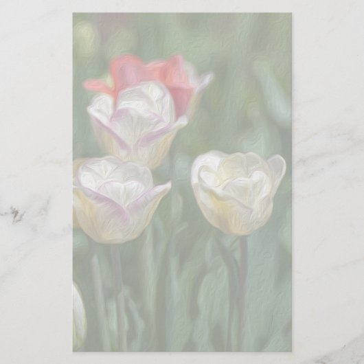 Pastel Tulips Briefpapier (Voorkant)