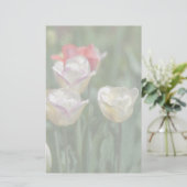 Pastel Tulips Briefpapier (Staand voorkant)