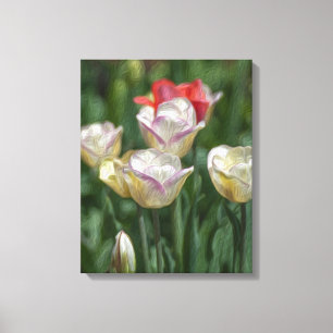 Pastel Tulips Canvas Afdruk