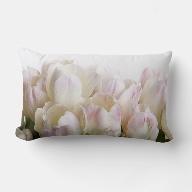 Pastel Tulips Kussen (Voorkant)