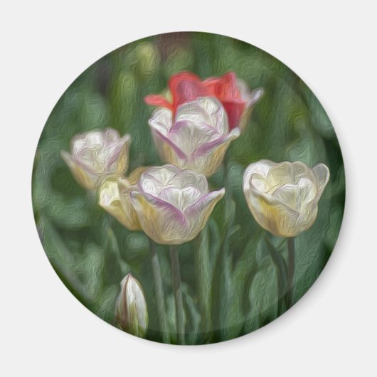 Pastel Tulips Magneet (Voorkant)