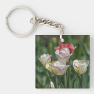 Pastel Tulips Sleutelhanger