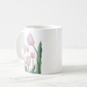 Pastel Tulp Bloem Ontwerp Koffiemok (Voorkant links)