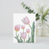 Pastel Tulp Bloemendesign Briefkaart (Staand voorkant)