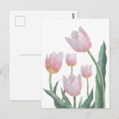 Pastel Tulp Bloemendesign Briefkaart (Voorkant / Achterkant)