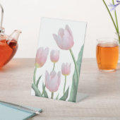 Pastel Tulp Bloemendesign Reclamebord Met Voetstuk (Insitu)