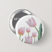 Pastel Tulp Bloemendesign Ronde Button 5,7 Cm (Voorkant /achterkant)