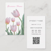 Pastel Tulp Bloemendesign Visitekaartje (Voorkant / Achterkant)