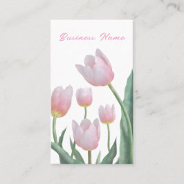 Pastel Tulp Bloemendesign Visitekaartje