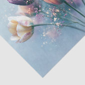 Pastel Tulp Boeket Gloed Decoupage Tissuepapier (Detail)