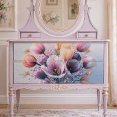 Pastel Tulp Boeket Gloed Decoupage Tissuepapier