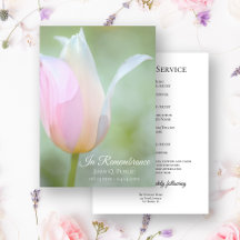 Pastel Tulp Lente Uitvaart Herdenkingsdienst