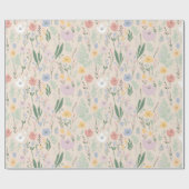 Pastel tulp ontwerp cadeaupapier (Vlak)