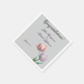 Pastel Tulp Trouw Suite Elegante Typografie Servet (Hoek)