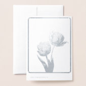 Pastel Tulp Wedding Suite Elegante Typografie Folie Kaarten (Met envelop)