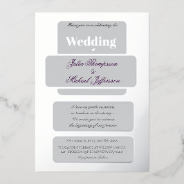 Pastel Tulp Wedding Suite Elegante Typografie Folie Uitnodiging