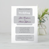 Pastel Tulp Wedding Suite Elegante Typografie Folie Uitnodiging (Staand Voorkant)
