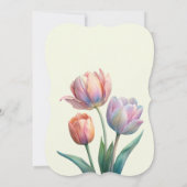 Pastel Tulp Wedding Suite Elegante Typografie Kaart (Achterkant)
