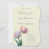 Pastel Tulp Wedding Suite Elegante Typografie Kaart (Voorkant)