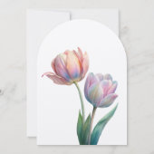 Pastel Tulp Wedding Suite Elegante Typografie Kaart (Achterkant)