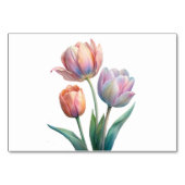 Pastel Tulp Wedding Suite Elegante Typografie Kaart (Achterkant)
