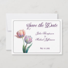 Pastel Tulp Wedding Suite Elegante Typografie Save The Date