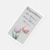 Pastel Tulp Wedding Suite Elegante Typografie Servet (Hoek)
