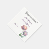 Pastel Tulp Wedding Suite Elegante Typografie Servet (Hoek)