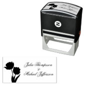 Pastel Tulp Wedding Suite Elegante Typografie Zelfinktende Stempel (In situ)