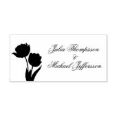 Pastel Tulp Wedding Suite Elegante Typografie Zelfinktende Stempel (Design)
