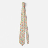 Pastel Tulpen Bloem Patroon Stropdas (Voorkant)