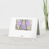 Pastel tulpen met aangepaste tekst verjaardag kaart (Achterkant)