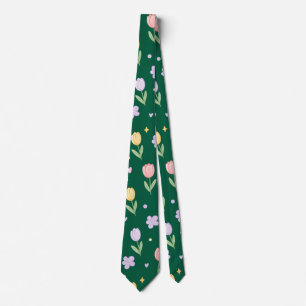 Pastel tulpen  stropdas
