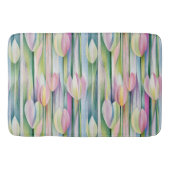 pastel Tulpenpatroon Badmat (Voorkant)