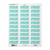 Pastel Turquoise Abstract Swirl Afbeelding. Etiket (Full Sheet)