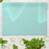 Pastel Turquoise Abstract Swirl Afbeelding. Theedoek (Gevouwen)