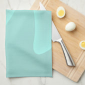 Pastel Turquoise Abstract Swirl Afbeelding. Theedoek (Quarter Fold)