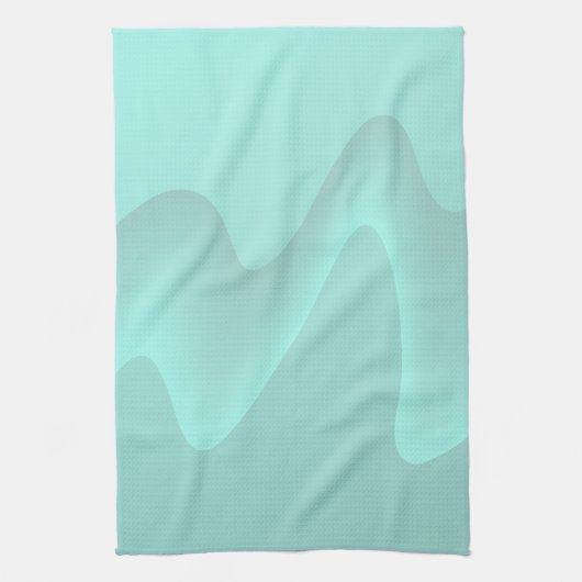Pastel Turquoise Abstract Swirl Afbeelding. Theedoek (Verticaal)