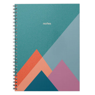 Pastel Turquoise Berg Journaal of Notitieboek