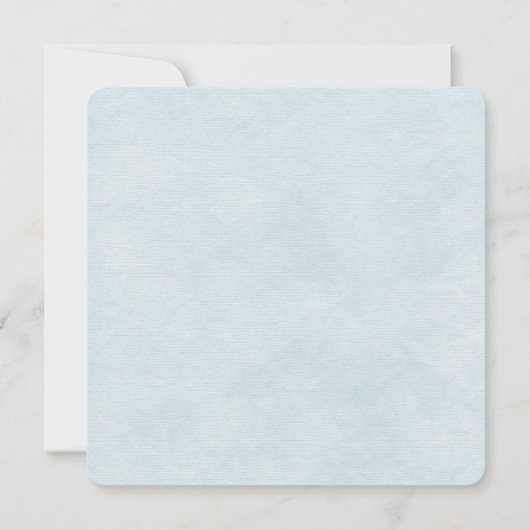 pastel turquoise daisy bruiloft kaart (Achterkant)