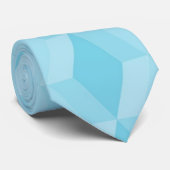 Pastel turquoise diamantpatroon stropdas (Opgerold)