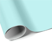 Pastel Turquoise effen kleur | Klassiek Elegant Cadeaupapier (Rol Hoek)