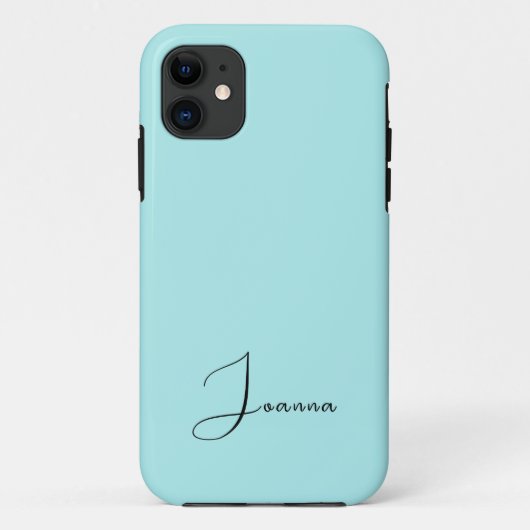 Pastel Turquoise effen kleur | Minimalistische naa Case-Mate iPhone Case (Achterkant)
