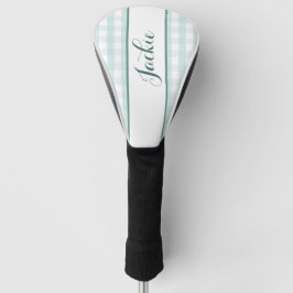 Pastel Turquoise Gestreepte Golfheadcover