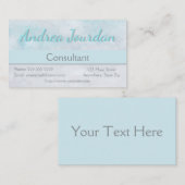 Pastel Turquoise & Gray Visitekaartje (Voorkant / Achterkant)