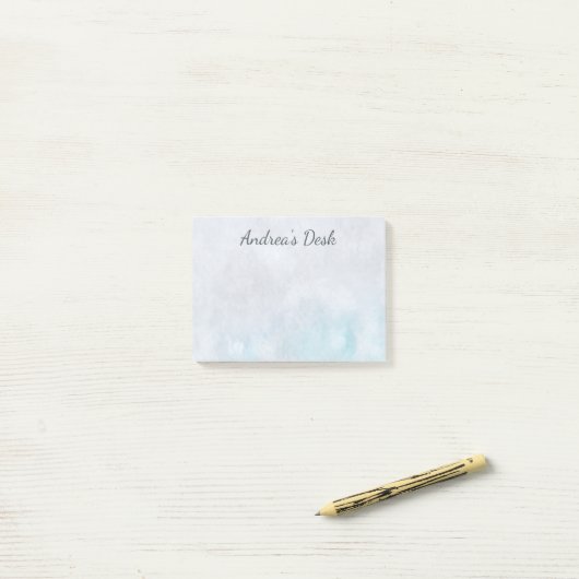 Pastel Turquoise & Grey Post-it Notes (Op bureau)